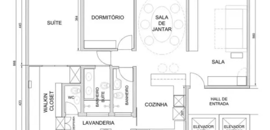 Apartamento Espaçoso na Alameda Franca: 2 quartos (1 suíte c/ closet)