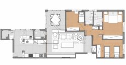 Apartamento totalmente reformado à venda no charmoso bairro de Higienópolis, com 143 m² de área útil.