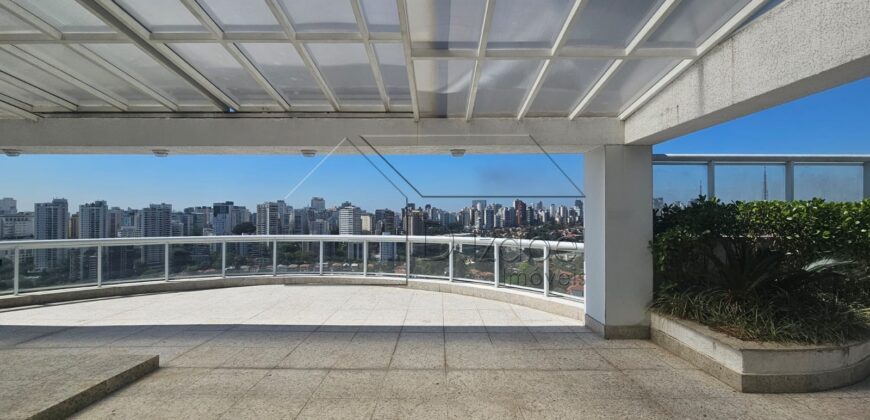Cobertura exclusiva à venda em Perdizes – 415m² com vista permanente para o Vale do Pacaembu.