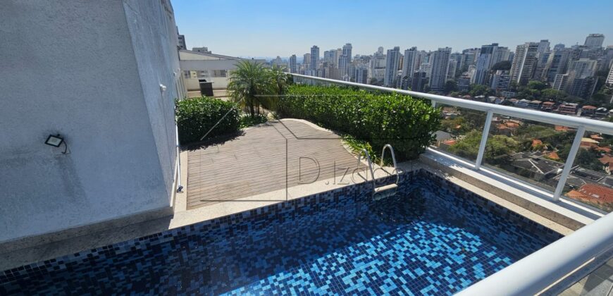 Cobertura exclusiva à venda em Perdizes – 415m² com vista permanente para o Vale do Pacaembu.