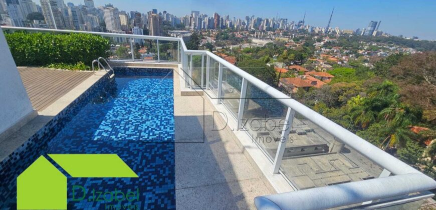 Cobertura exclusiva à venda em Perdizes – 415m² com vista permanente para o Vale do Pacaembu.