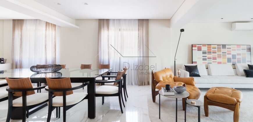 Apartamento mobiliado e decorado para locação com 230 m² e 3 suítes na Consolação.