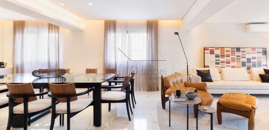 Apartamento mobiliado e decorado para locação com 230 m² e 3 suítes na Consolação.