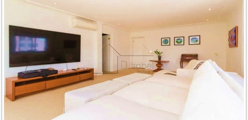 Cobertura duplex à venda com 578 m² úteis e 5 dormitórios no Cerqueira César, com vista permanente para o Clube Paulistano e o Jardim Europa.